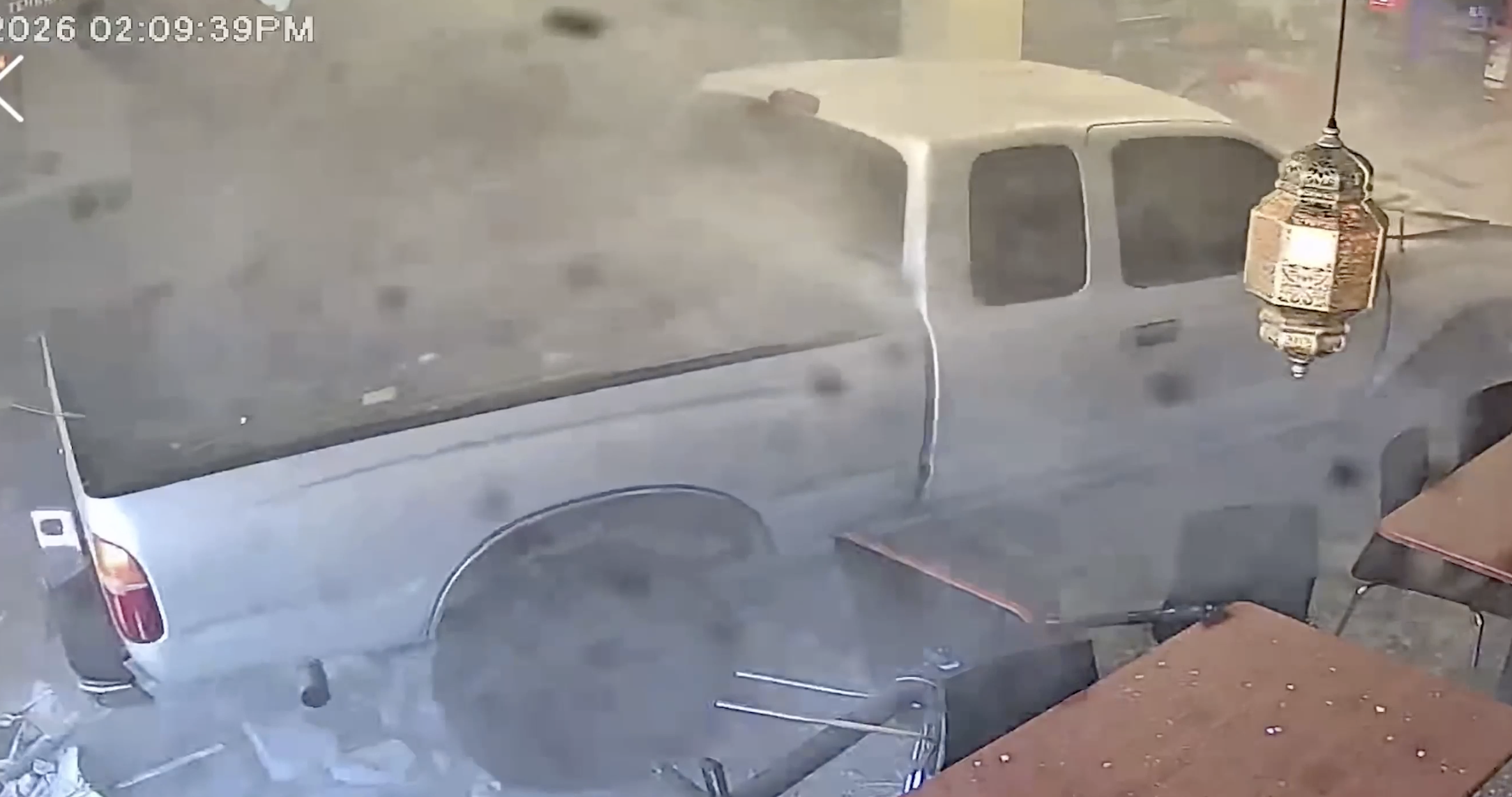 Watch: Suspected drunk driver crashes truck into California restaurant — Jenkintown Dining news